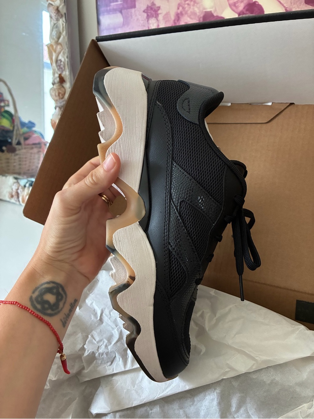 Sorel Kinetic Array Sneaker in Black Sea Salt - Picture 6 of 9
